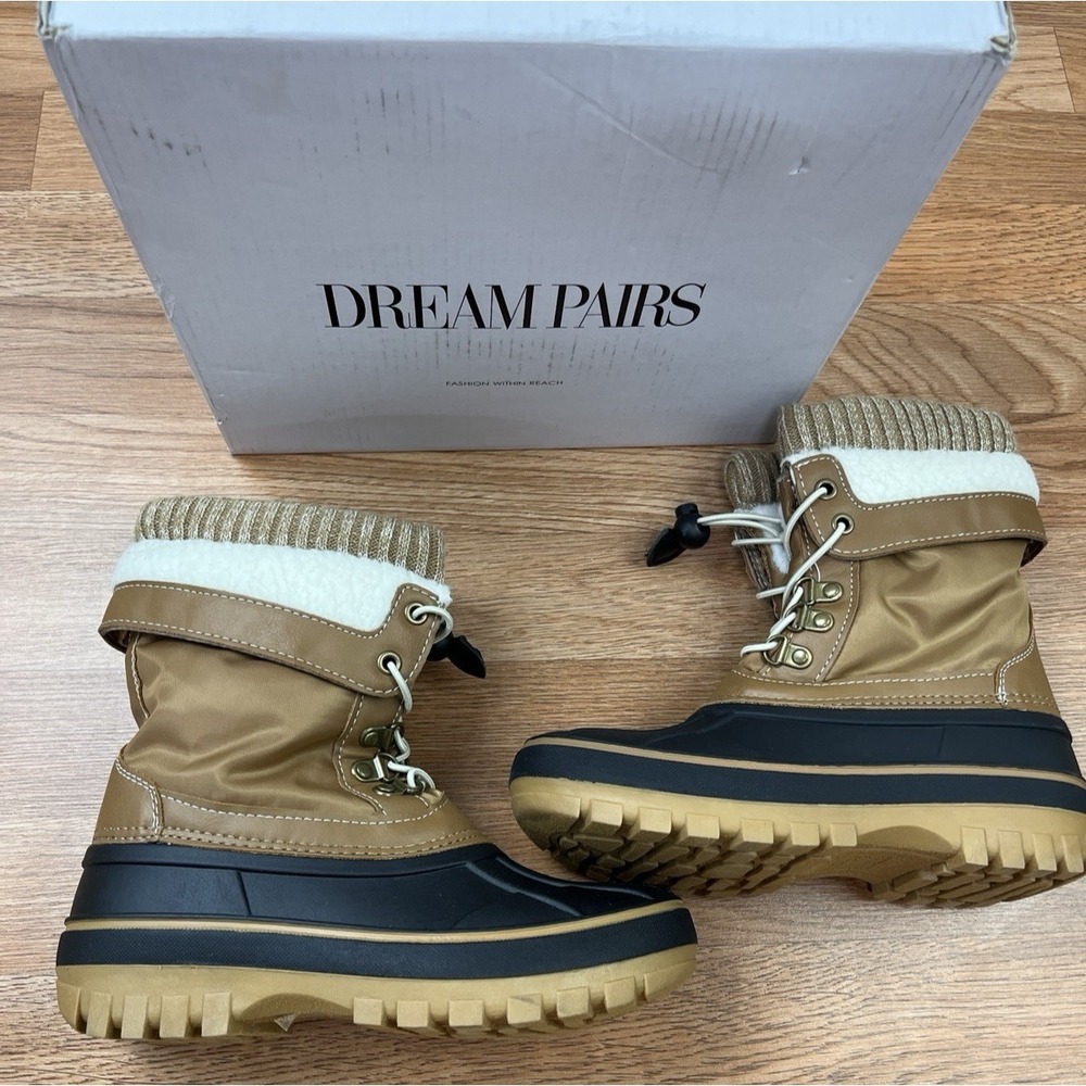 Dream Pairs KMONTE Unisex Kids Winter Snow Duck Boots Waterproof Size 2 NEW